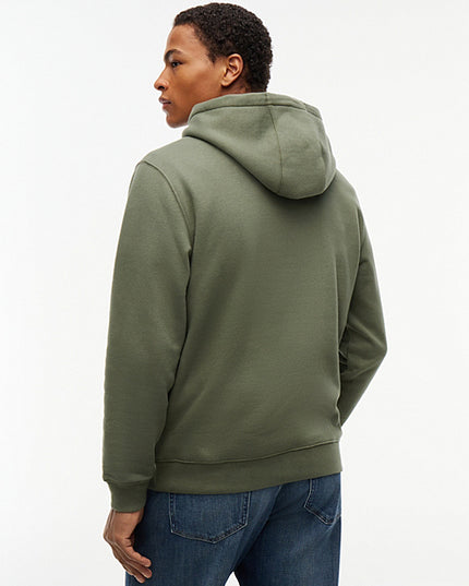 Flag Embroidery Fleece Drawstring Hoody Rocky Mountain