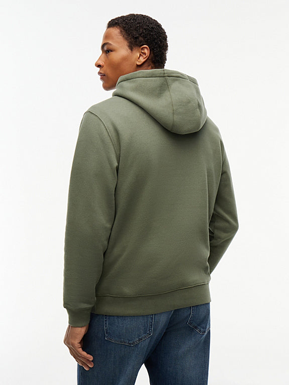 Flag Embroidery Fleece Drawstring Hoody Rocky Mountain