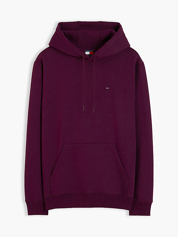 Flag Embroidery Fleece Drawstring Hoody Calypso Berry
