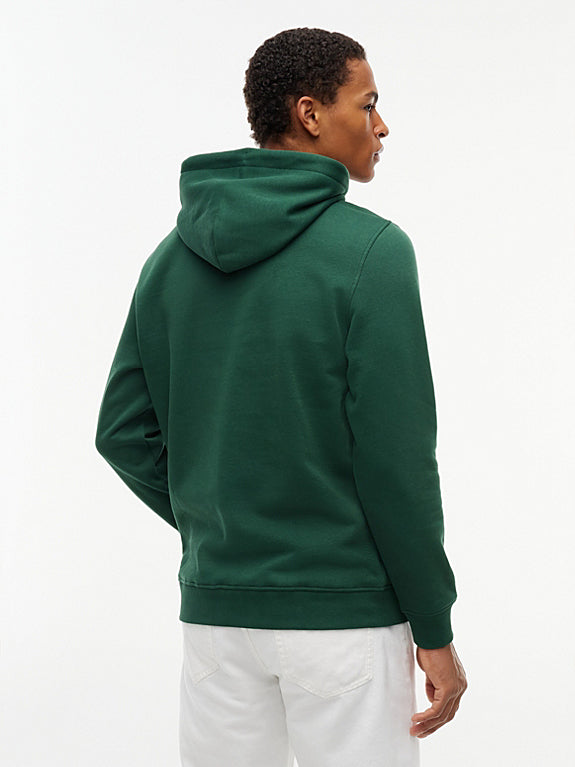 Tommy Jeans Linear Logo Hoodie in Velvet Green