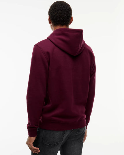 Linear Logo Fleece Drawstring Hoody - Calypso Berry