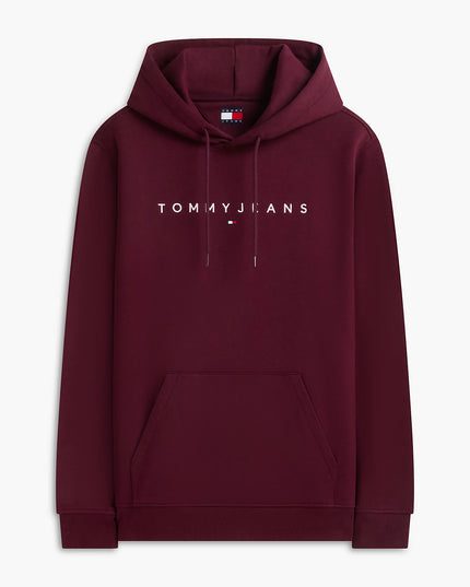 Linear Logo Fleece Drawstring Hoody - Calypso Berry