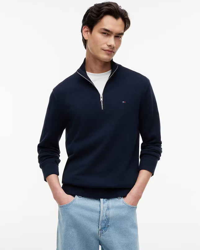 TJM SLM ESS LIGHT ¼ ZIP SWTR EXT - Dark Blue