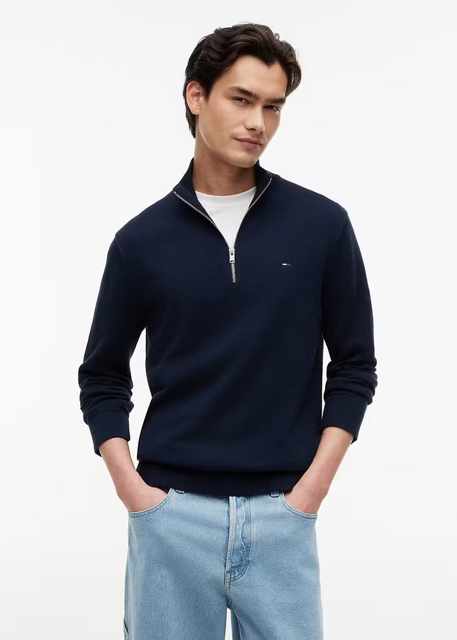 TJM SLM ESS LIGHT ¼ ZIP SWTR EXT - Dark Blue