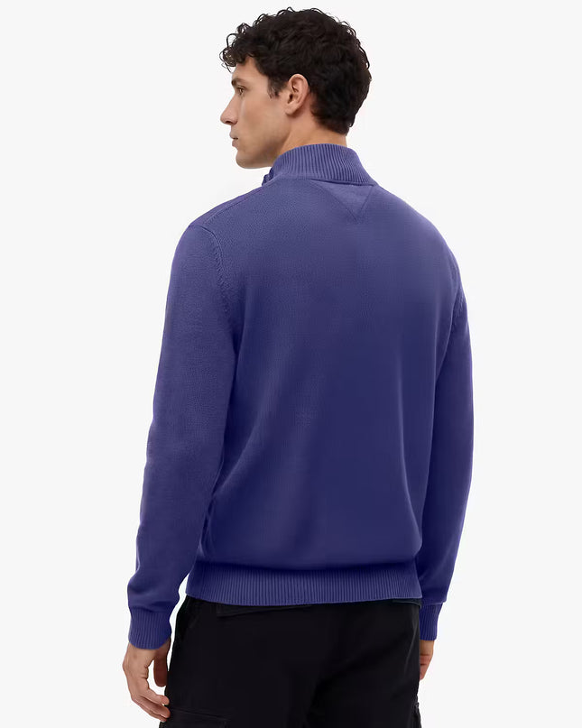 Slim Ess Light 1/4 Zip Sweater - Blue Storm