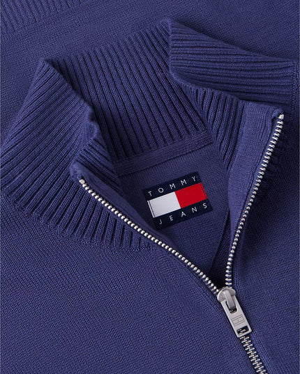 Slim Ess Light 1/4 Zip Sweater - Blue Storm