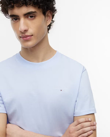 Tommy Jeans Slim Linear Logo T-Shirt - Moonlight Iris