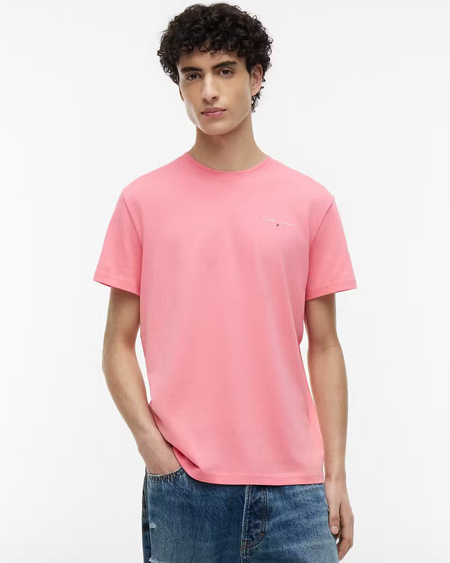 Tommy Jeans Linear Logo T-Shirt - Botanical Pink