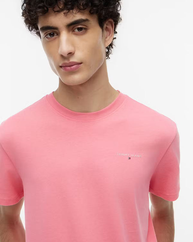 Tommy Jeans Linear Logo T-Shirt - Botanical Pink
