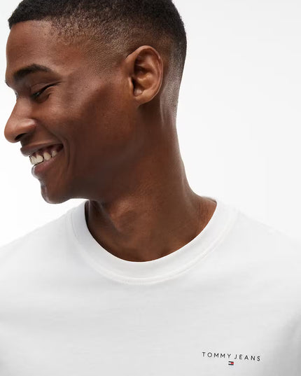Slim Linear Chest Logo Tee - Ecru