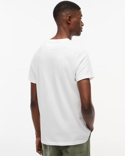 Slim Linear Chest Logo Tee - Ecru