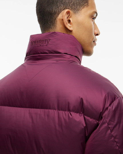 Down Hooded Ripstop Alaska Puffer Jacket - Calypso Berry