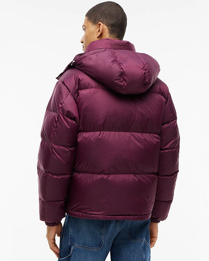 Down Hooded Ripstop Alaska Puffer Jacket - Calypso Berry