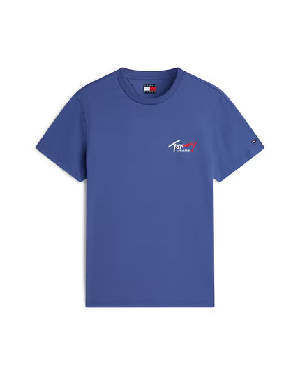 Slim Sign Chest SS T-Shirt - Blue Strom