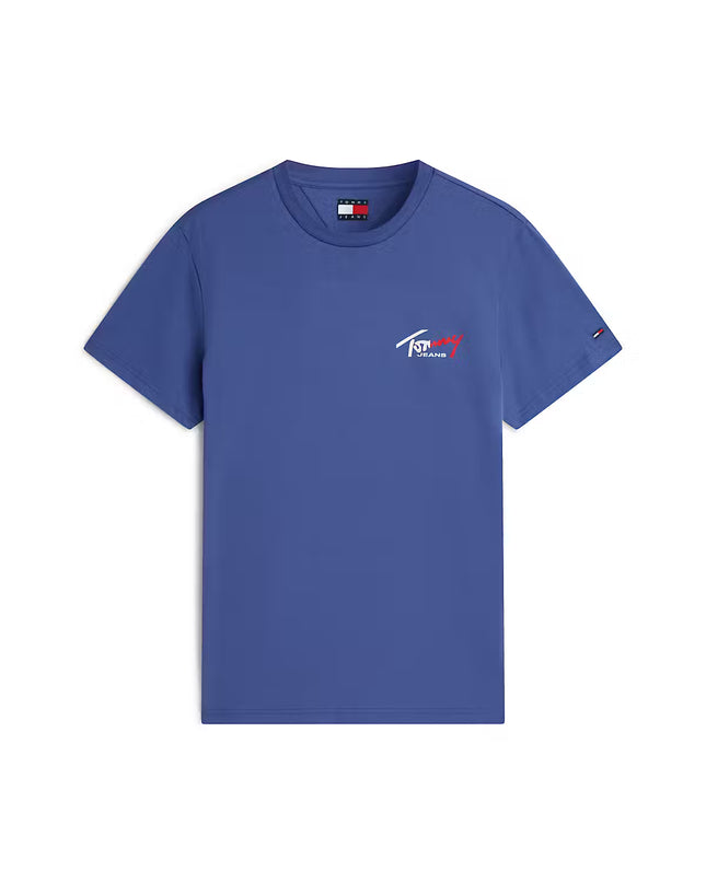 Slim Sign Chest SS T-Shirt - Blue Strom