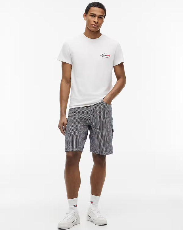 Tommy Jeans Signature Logo Slim T-Shirt - Ancient White