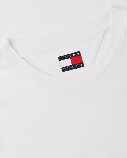 Tommy Jeans Signature Logo Slim T-Shirt - Ancient White