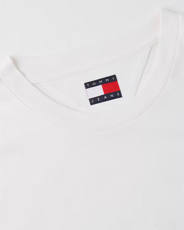 Tommy Jeans Signature Logo Slim T-Shirt - Ancient White