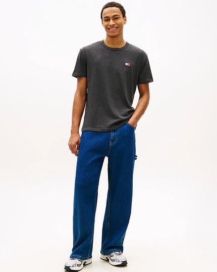 Tommy Badge Jersey Crew Neck T-Shirt - Dark night navy