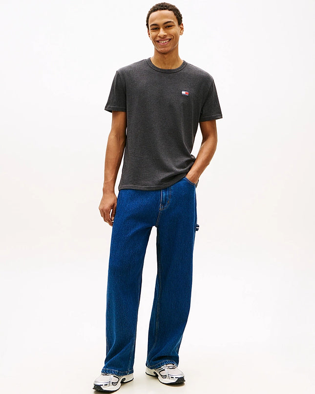 Tommy Badge Jersey Crew Neck T-Shirt - Dark night navy