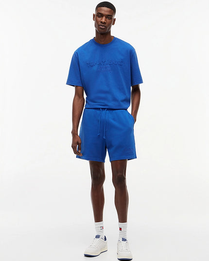 Classic Tonal Logo Embroidery Sweat Shorts - Providence Blue