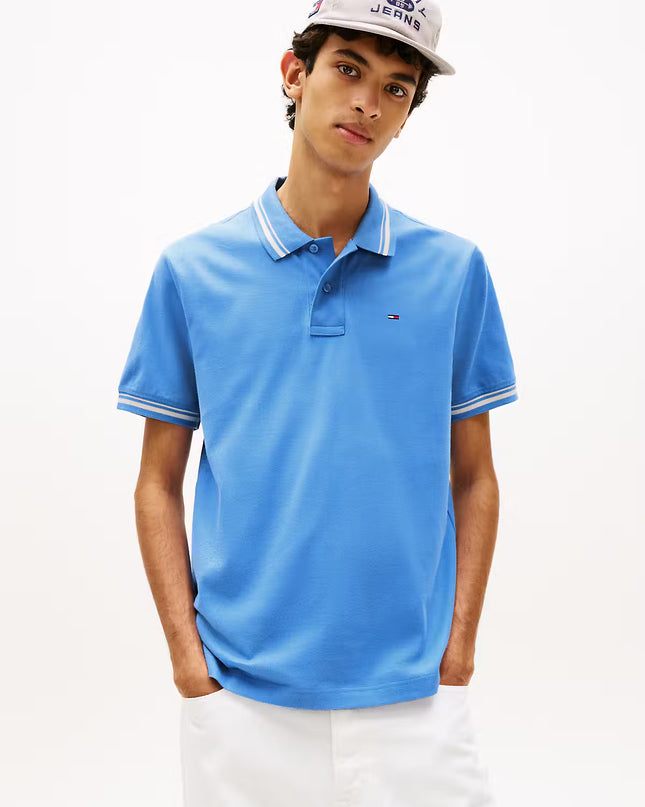 TJM Reg Tipped Polo - Blue Twilight