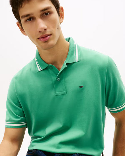 TJM REG TIPPED POLO - Bahama Green