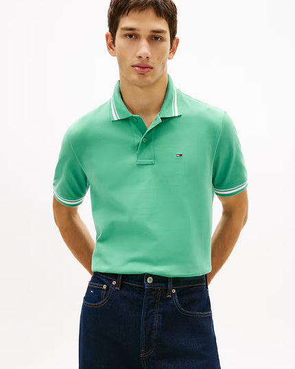 TJM REG TIPPED POLO - Bahama Green