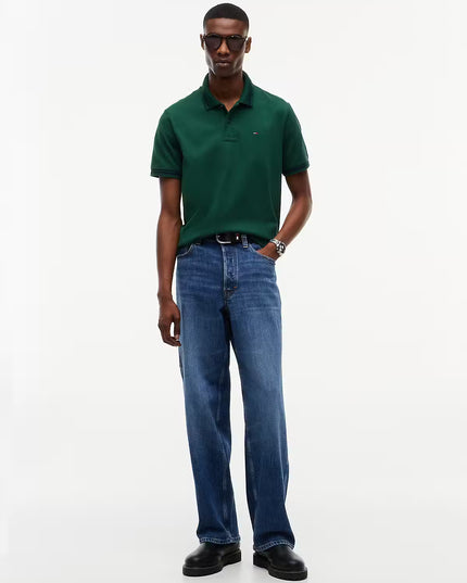 Tommy Flag Regular Fit Tippede Polo - Velvet Green