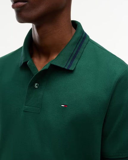 Tommy Flag Regular Fit Tippede Polo - Velvet Green