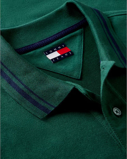 Tommy Flag Regular Fit Tippede Polo - Velvet Green