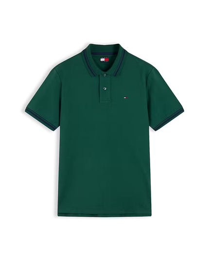 Tommy Flag Regular Fit Tippede Polo - Velvet Green