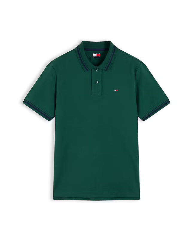 Tommy Flag Regular Fit Tippede Polo - Velvet Green