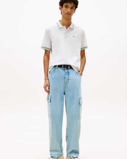 Regular Fit Tipped Polo Shirt - Ice Grey Heather