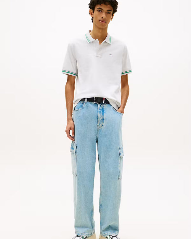 Regular Fit Tipped Polo Shirt - Ice Grey Heather