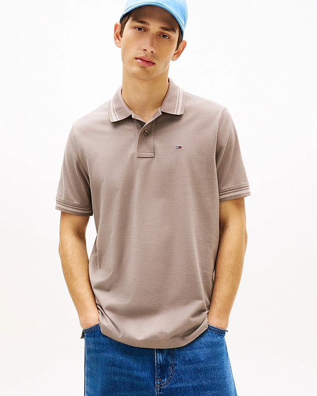 Regular Fit Tipped Polo Shirt - Ivy Mink
