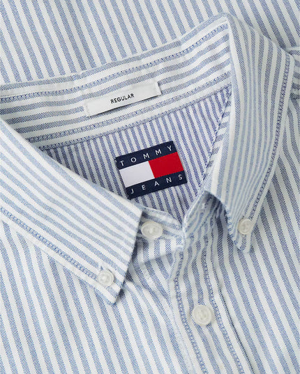 Tommy Jeans Regular Stripe Oxford Shirt - Providence Blue Stripe