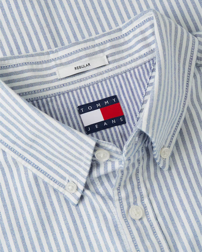 Tommy Jeans Regular Stripe Oxford Shirt - Providence Blue Stripe