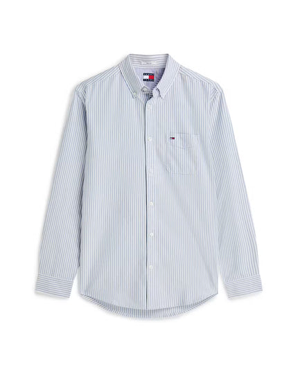 Tommy Jeans Regular Stripe Oxford Shirt - Providence Blue Stripe