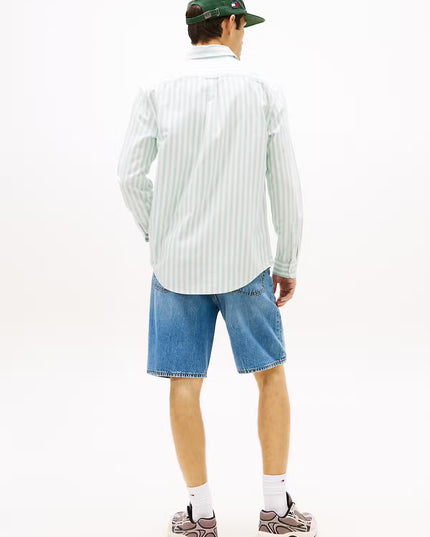 TJM REG STRIPE OXFORD SHIRT - Bahama Green Stripe