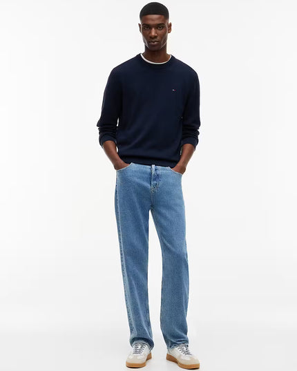 TJM SLIM ESS LIGHT SWEATER EXT - Dark Night Navy
