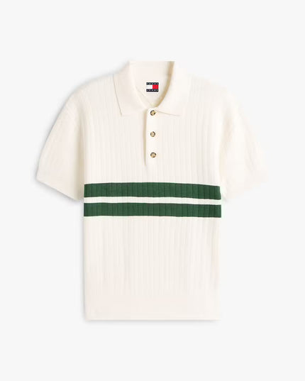 TJM Regular SS Knitted Polo - Ancient White