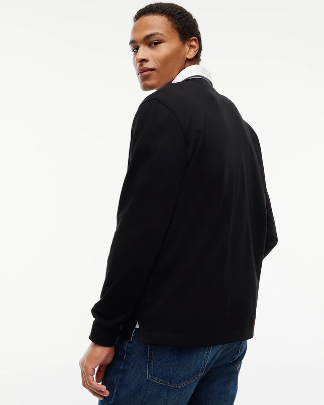 Tommy Badge Relaxed Rugby Shirt - Black
