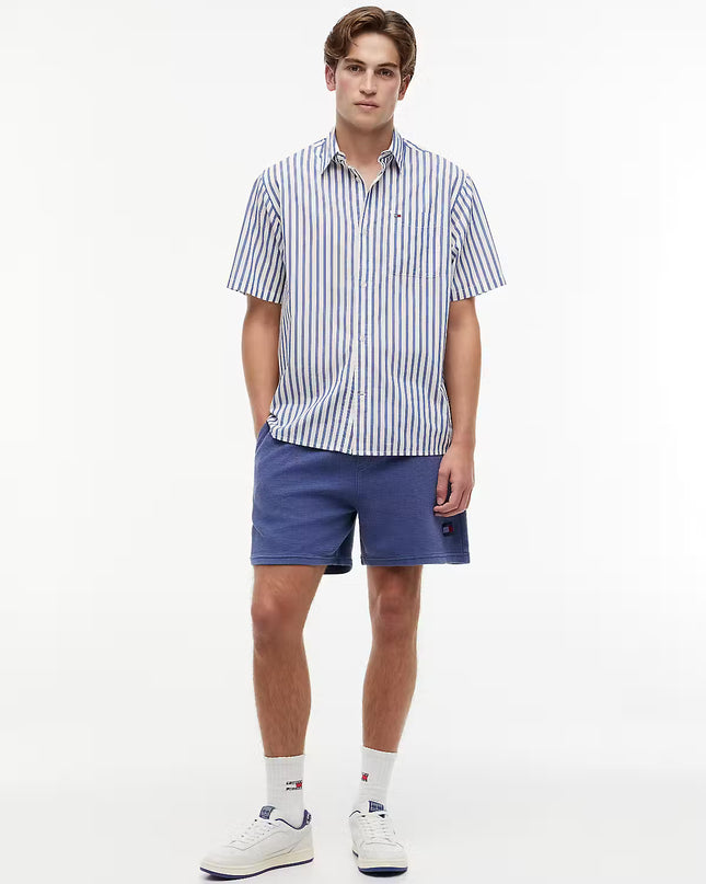 Tommy Jeans Relaxed Stripe Short Sleeve Shirt - Providence Blue Stripe