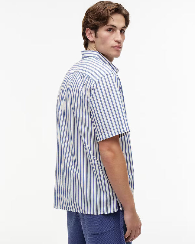 Tommy Jeans Relaxed Stripe Short Sleeve Shirt - Providence Blue Stripe