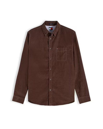 TJM Regular Corduroy Shirt - Hemlock Brown