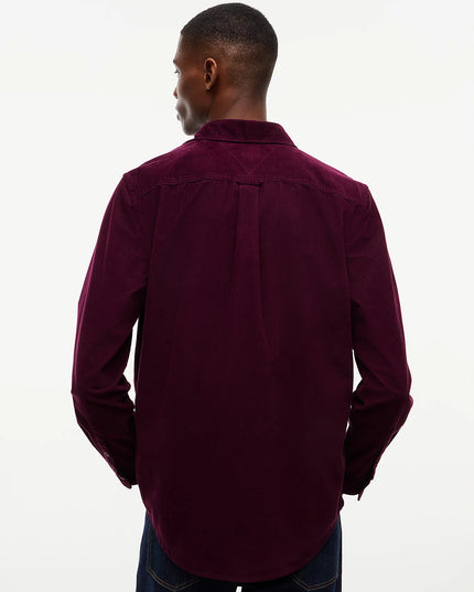 Regular Fit Corduroy Shirt - Calypso Berry