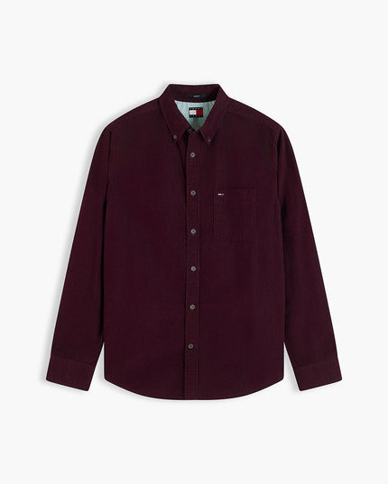 Regular Fit Corduroy Shirt - Calypso Berry