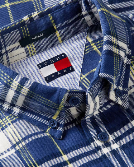 Regular Fit Flannel Check Shirt - Basic Navy Check