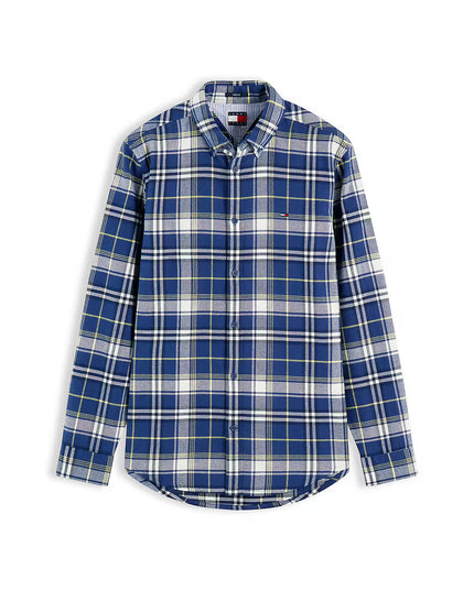 Regular Fit Flannel Check Shirt - Basic Navy Check